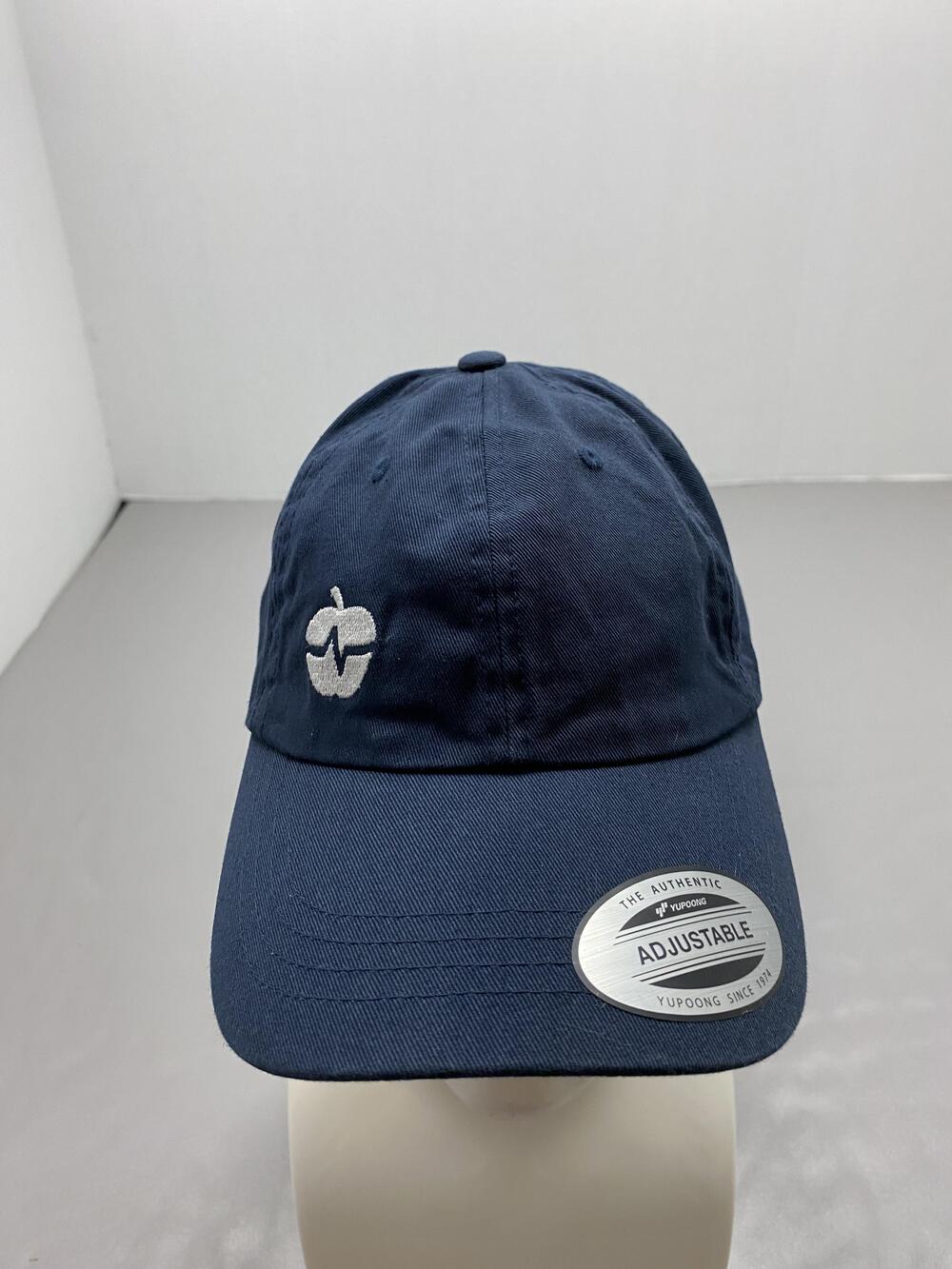Apple Heart Beat Hat Cap Strap Back One Size Blue The Classics By Yupoong Mens